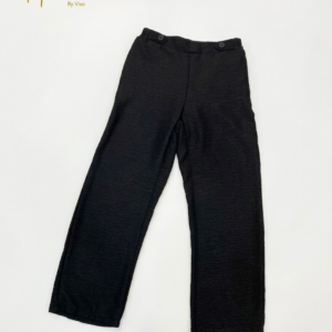 Pantalón negro de mujer elegante con par de botones frontales