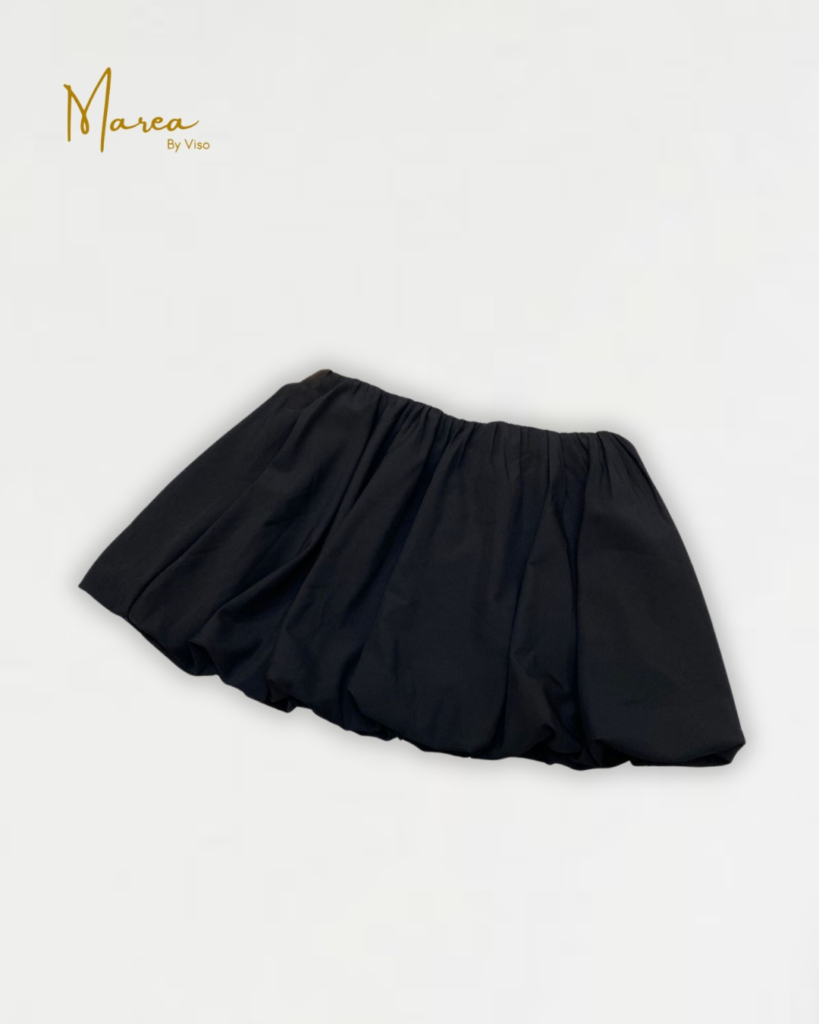 Falda para mujer estilo globo color negro