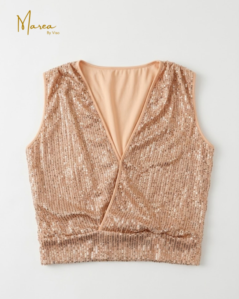 Blusa de mujer brillante palo de rosa