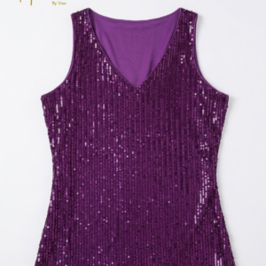 Blusa de mujer brillos morados