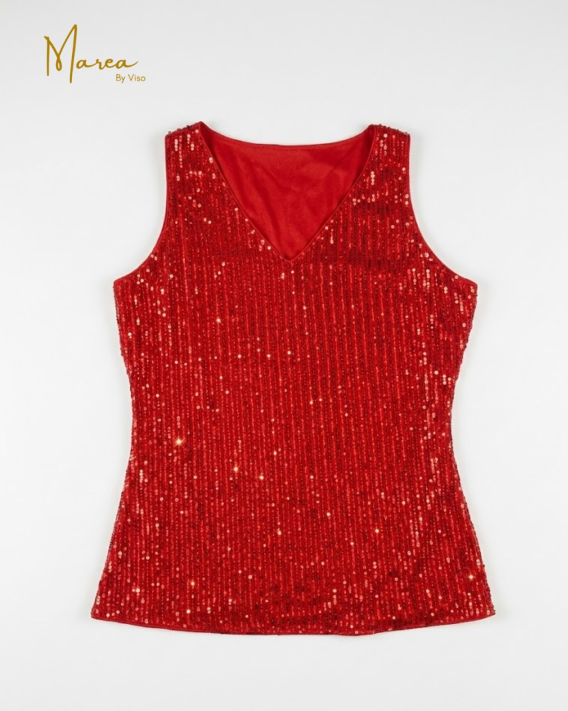 Blusa de mujer color brillante rojo