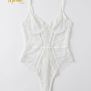 Blusa de mujer body estilo lenceria blanco