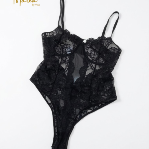 Blusa de mujer body estilo lenceria negro