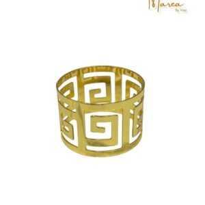 Servilletero dorado de figuras geometricas x6